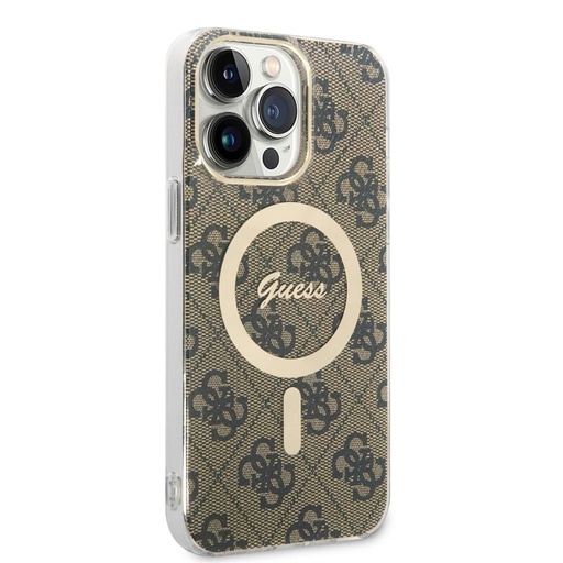 Apple iPhone 15 Pro Max Guess IML 4G MagSafe tok (Barna) - GUHMP15XH4STW