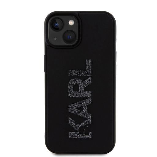 Apple iPhone 15 Karl Lagerfeld 3D Glitter Karl tok (Fekete) – KLHCP15S3DMBKCK