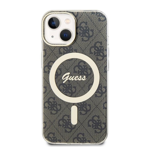 Apple iPhone 15 Guess IML 4G MagSafe tok (Barna) - GUHMP15SH4STW