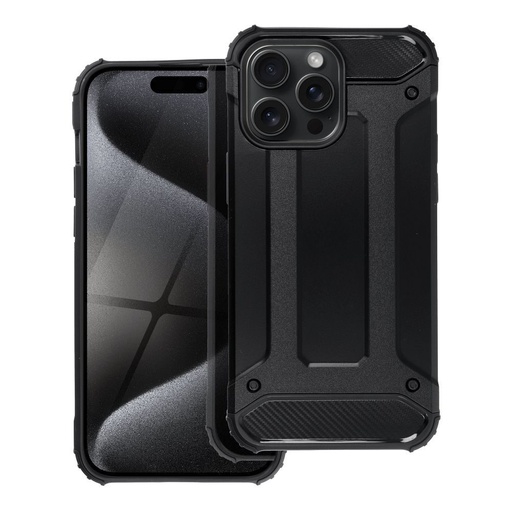 Apple iPhone 15 Pro Max armor ütésálló hátlap tok (Fekete)