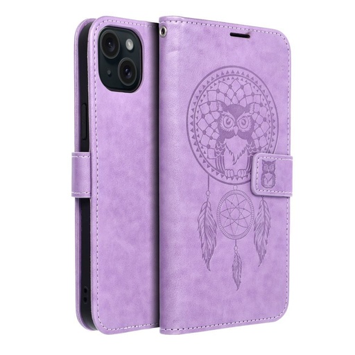 Apple iPhone 15 Plus Forcell MEZZO nyitható tok (Lila)