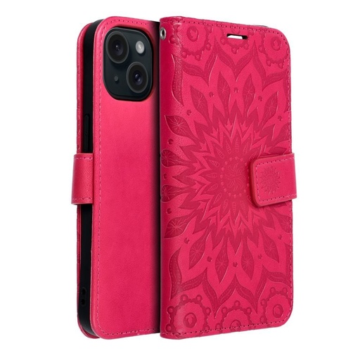 Apple iPhone 15 Forcell MEZZO nyitható tok (Magenta)