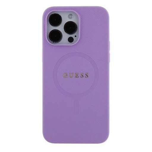 Apple iPhone 15 Pro Guess PU Saffiano MagSafe tok (Lila) - GUHMP15LPSAHMCU