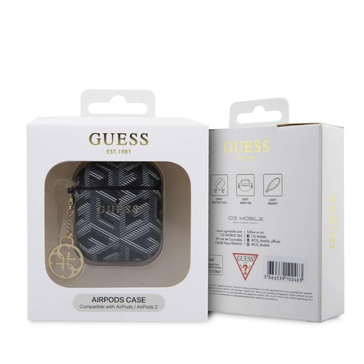 Guess PU G Cube Charm tok AirPods 1/2 (Fekete) - GUA2PGCE4CK