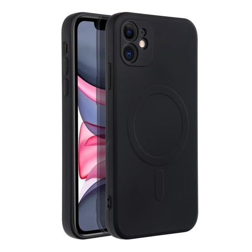 Apple iPhone 11 Silicone mag cover magsafe hátlap tok (Fekete)