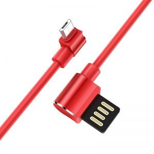 Hoco U37 1.2M L alakú microUSB kábel (L alakú), piros