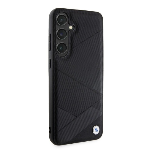 Samsung Galaxy S24+ BMW Signature Leather tok – Metal Logo (Fekete) - BMHCS24M23RCGPK