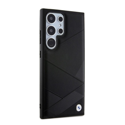 Samsung Galaxy S24 Ultra BMW Signature Leather tok – Metal Logo (Fekete) - BMHCS24L23RCGPK