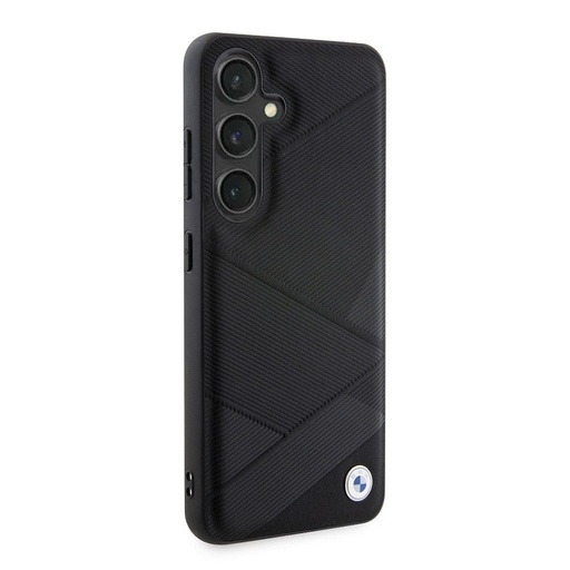 Samsung Galaxy S24 BMW Signature Leather tok – Metal Logo (Fekete) - BMHCS24S23RCGPK