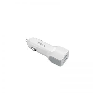 Hoco Z23 autós töltő (2 USB port, microUSB kábel), 5V 2,4A, fehér