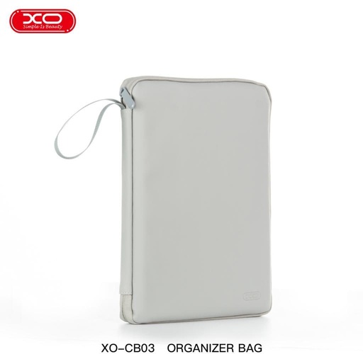 XO CB03 táska 10,9" képernyőátlóval rendelkező táblagéphez, belső zsebbel a különféle kiegészítők tárolására (Szürke)