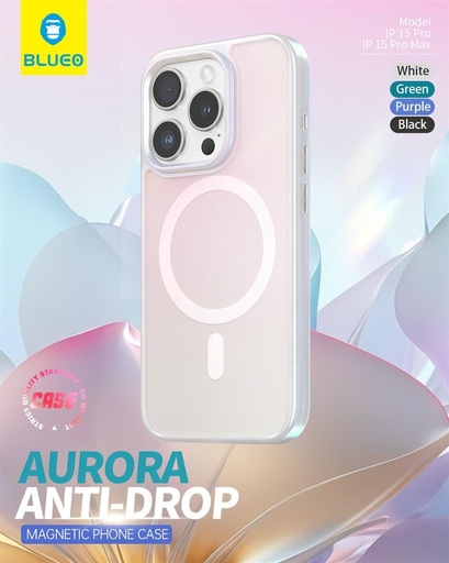Apple iPhone 15 Pro BLUEO APE Aurora magsafe hátlap tok (Fehér)