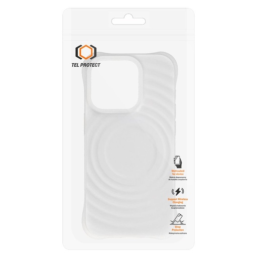 Apple iPhone 15 Pro Tel Protect Wave magsafe hátlap tok (Fehér)