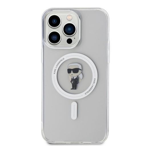 Apple iPhone 15 Pro Max Karl Lagerfeld IML Ikonik MagSafe tok (Átlátszó) – KLHMP15XHFCKNOT