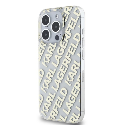 Apple iPhone 15 Pro Max Karl Lagerfeld IML Electroplated Repeated Logo tok (Arany) – KLHCP15XHKFOEMD