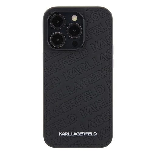 Apple iPhone 15 Pro Karl Lagerfeld PU Quilted Pattern tok (Fekete) – KLHCP15LPQKPMK