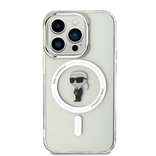 Apple iPhone 15 Pro Karl Lagerfeld IML Ikonik MagSafe tok (Átlátszó) – KLHMP15LHFCKNOT