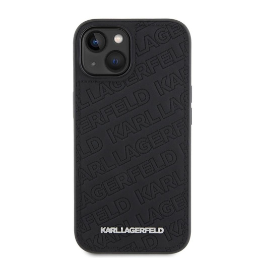 Apple iPhone 15 Karl Lagerfeld PU Quilted Pattern tok (Fekete) – KLHCP15SPQKPMK