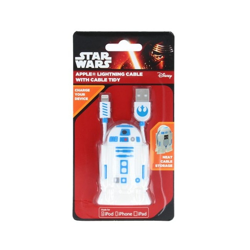 Star Wars R2D2 MFI engedéllyel lightning kábel, fehér