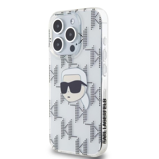 Apple iPhone 15 Pro Max Karl Lagerfeld IML Electroplated Karl Head tok (Átlátszó) – KLHCP15XHKLPKHT