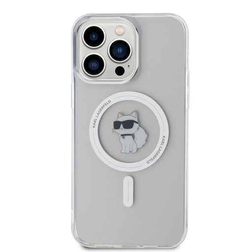 Apple iPhone 15 Pro Max Karl Lagerfeld IML Choupette MagSafe tok (Átlátszó) – KLHMP15XHFCCNOT