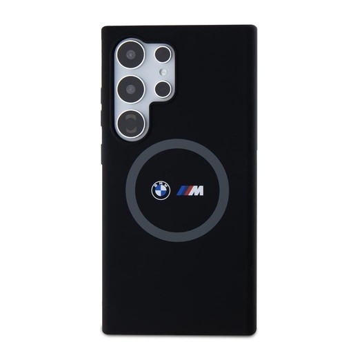 Samsung Galaxy S24 Ultra BMW M Printed Round MagSafe szilikon tok (Fekete) - BMHMS24L23SROK
