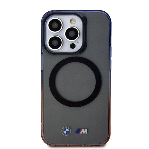 Apple iPhone 15 Pro BMW M Collection IML Gradient Bumper MagSafe tok (Szürke) - BMHMP15LHTGE