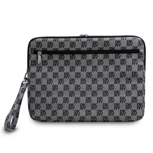 DKNY PU Leather Checkered Pattern and Stripe Laptop tok 15" - 16" (Fekete - DKCS16PVSHLK)