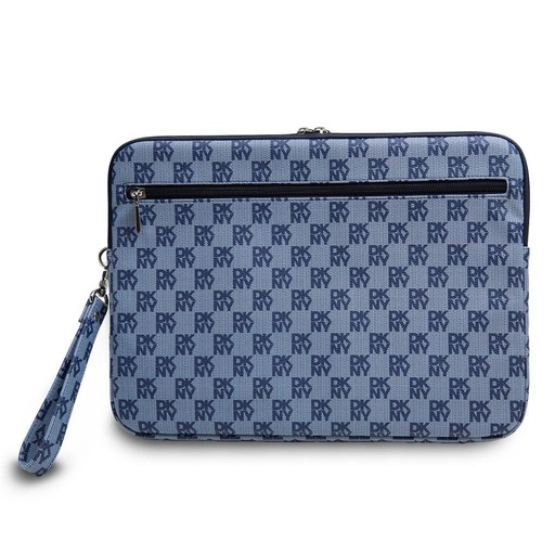 DKNY PU Leather Checkered Pattern and Stripe Laptop tok 13" - 14" (Kék) - DKCS14PVSHLB)