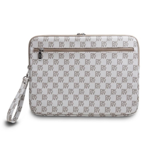 DKNY PU Leather Checkered Pattern and Stripe Laptop tok 13" - 14" (Bézs - DKCS14PVSHLE)