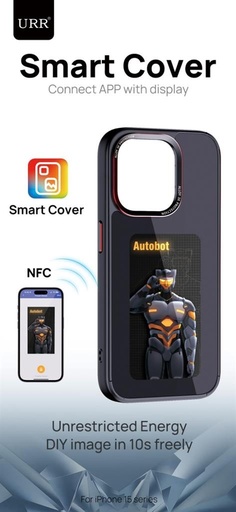 Apple iPhone 15 Pro Max NFC E-ink színes DIY képernyőtok Fehér