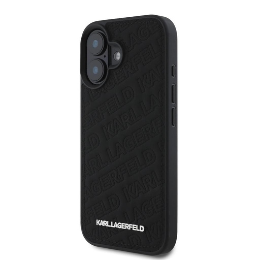 Apple iPhone 16 Karl Lagerfeld PU Quilted Pattern tok (Fekete) – KLHCP16SPQKPMK