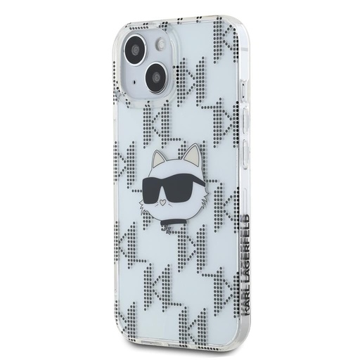 Apple iPhone 15 Karl Lagerfeld IML Electroplated Choupette Head tok (Átlátszó) – KLHCP15SHKLPCHT