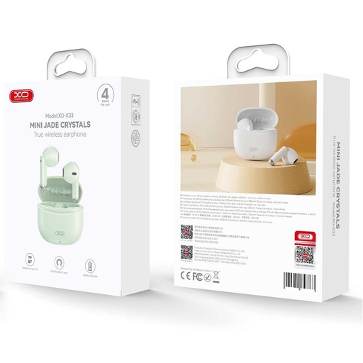 XO X33 vezeték nélküli Bluetooth headset (Zöld)