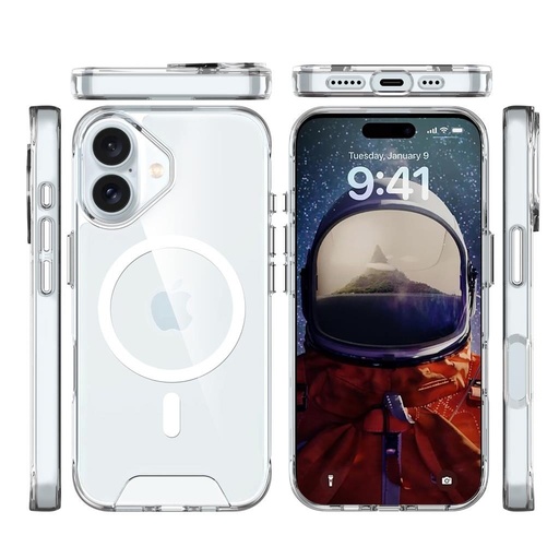 Apple iPhone 16 Plus TOKO Space magsafe hátlap tok (Átlátszó)