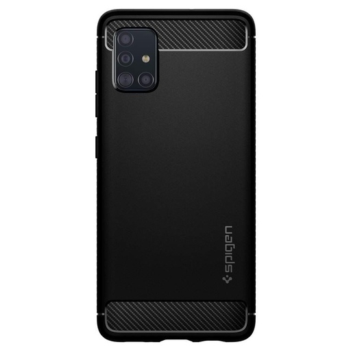 Samsung Galaxy A51 Spigen Rugged armor ütésálló tok, fekete