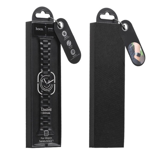 Hoco Apple Watch Series1/2/3/4/5 WB03 Grand steel strap(40mm), black