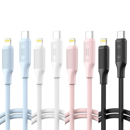 XO NB-Q265A USB-C–Lightning adatkábel (Kék) – Minimalist Series, 27W
