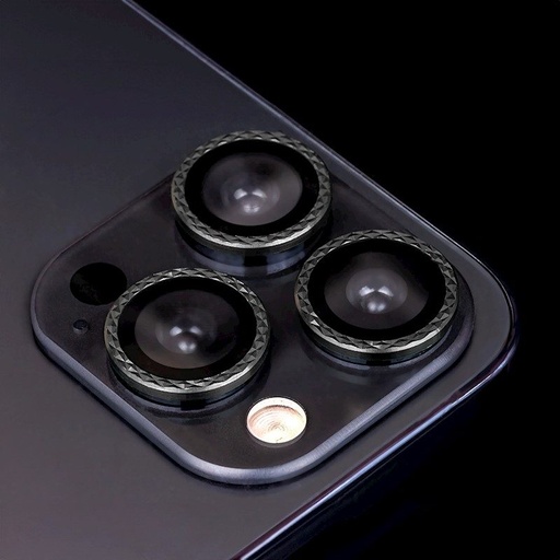 Apple iPhone 16 rombusz mintás kamera védő (Fekete)