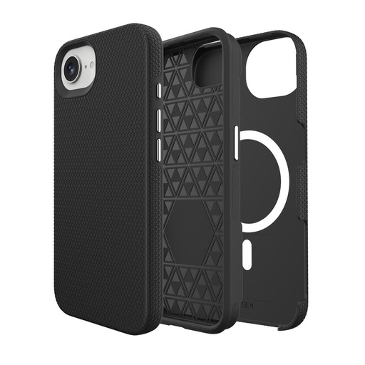 Apple iPhone 16e TOKO Triangle hátlap tok (Fekete)