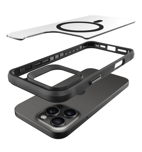 Apple iPhone 16 Pro Max TOKO Combat X Mode frost magsafe hátlap tok (Fekete)