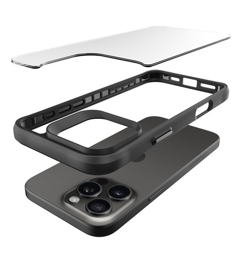 Apple iPhone 16 Pro TOKO Combat X mode Frost hátlap tok (Fekete)