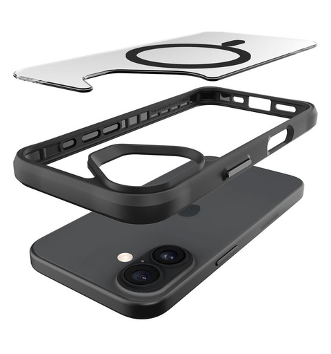Apple iPhone 16 TOKO Combat X Mode frost magsafe hátlap tok (Fekete)