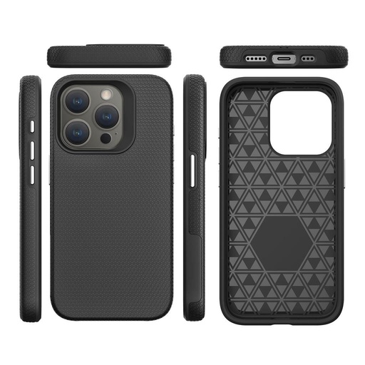 Apple iPhone 15 Pro TOKO Triangle hátlap tok (Fekete)