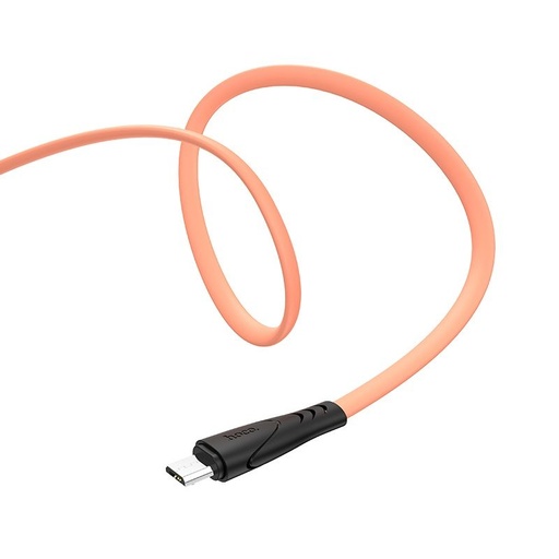 Hoco X42 microUSB kábel, szilikon, 1m, narancs