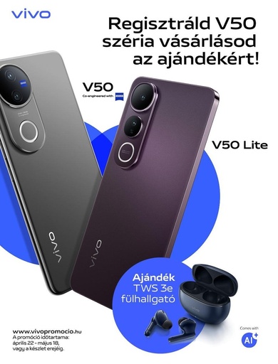Vivo V50 Lite 4G Dual Sim 8GB RAM 256GB - (Fantázia lila)