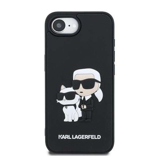 Apple iPhone SE 2022 Karl Lagerfeld 3D Karl & Choupette tok (Fekete) – KLHCPSE43DRKCNK