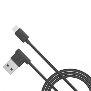 Hoco UPM10 microUSB kábel (L alakú), 1,2m, fekete