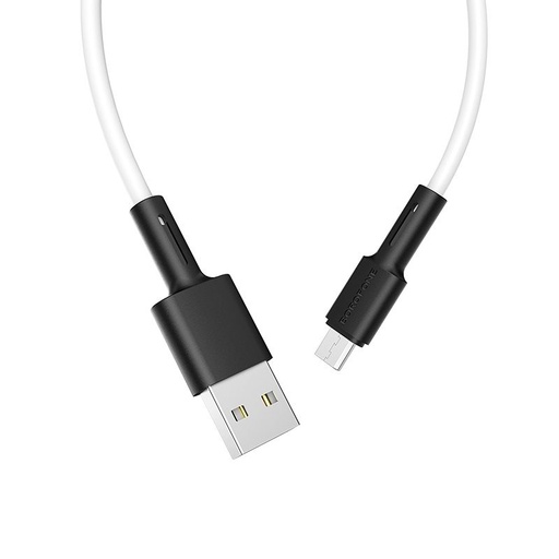Borofone BX31 microUSB kábel, szilikon, 5A, 1m, Fekete