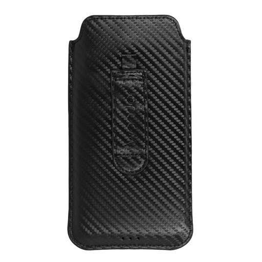 Wonder Carbon bújtatós tok iPhone 5 / Nokia 215 4G / 225 / 5310 2020 (Fekete) – M méret